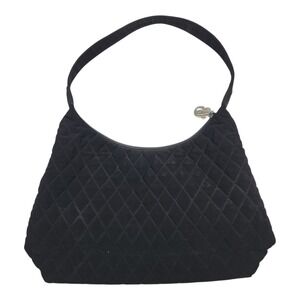 Vera Bradley Quilted Black Shoulder Bag Hobo Purse